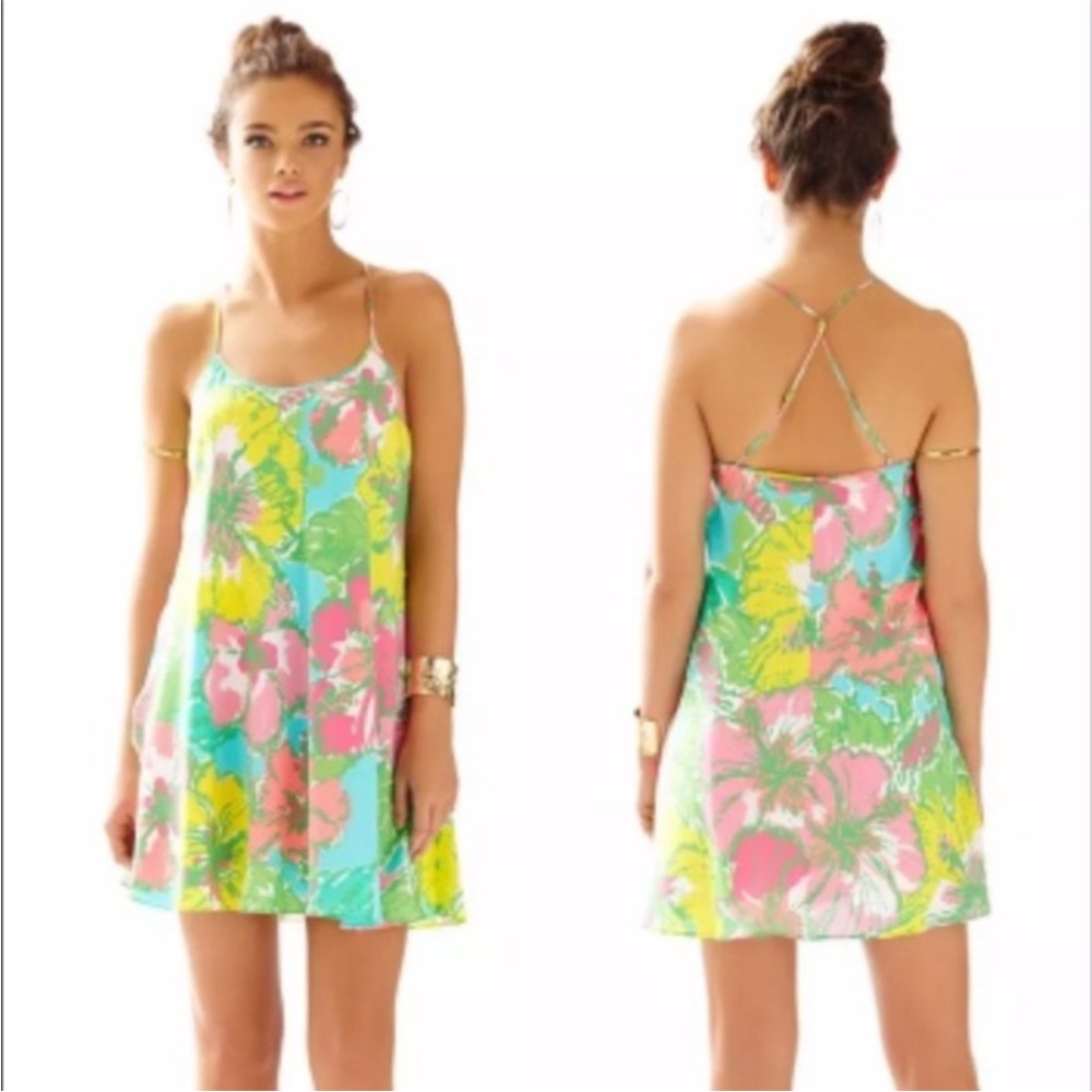 Silk Maisy mini racerback slip dress